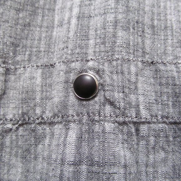 Alexander Julian Colours Shirt Mens Short Sleeve Gray w Snap Buttons - Picture 4 of 16